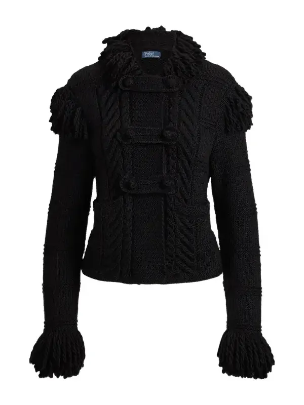 Women's Cable-Knit Wool Cardigan