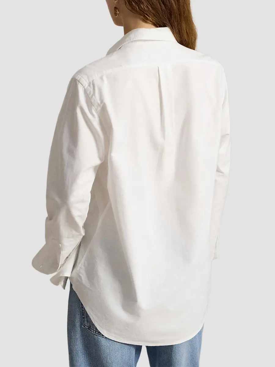 Polo Ralph Lauren Women's Pink Pony Cotton Oxford Button-Front Shirt | Thumbnail 3