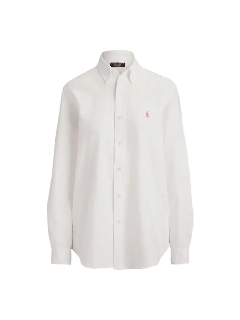 Women's Pink Pony Cotton Oxford Button-Front Shirt