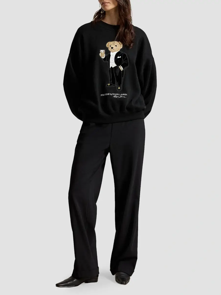Polo Ralph Lauren Women's Martini Polo Bear Cotton-Blend Fleece Sweatshirt | Thumbnail 2 Polo Ralph Lauren Women's Martini Polo Bear Cotton-Blend Fleece Sweatshirt | Thumbnail 2