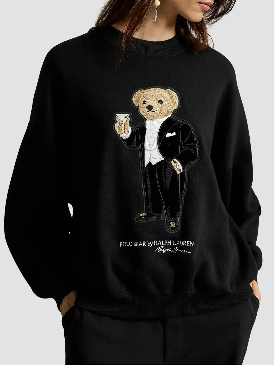 Polo Ralph Lauren Women's Martini Polo Bear Cotton-Blend Fleece Sweatshirt | Thumbnail 5 Polo Ralph Lauren Women's Martini Polo Bear Cotton-Blend Fleece Sweatshirt | Thumbnail 5