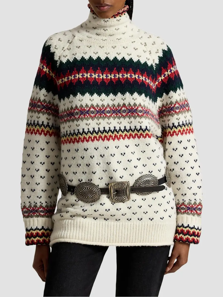 Polo Ralph Lauren Women's Fair Isle-Style Wool-Blend Sweater | Thumbnail 4 Polo Ralph Lauren Women's Fair Isle-Style Wool-Blend Sweater | Thumbnail 4