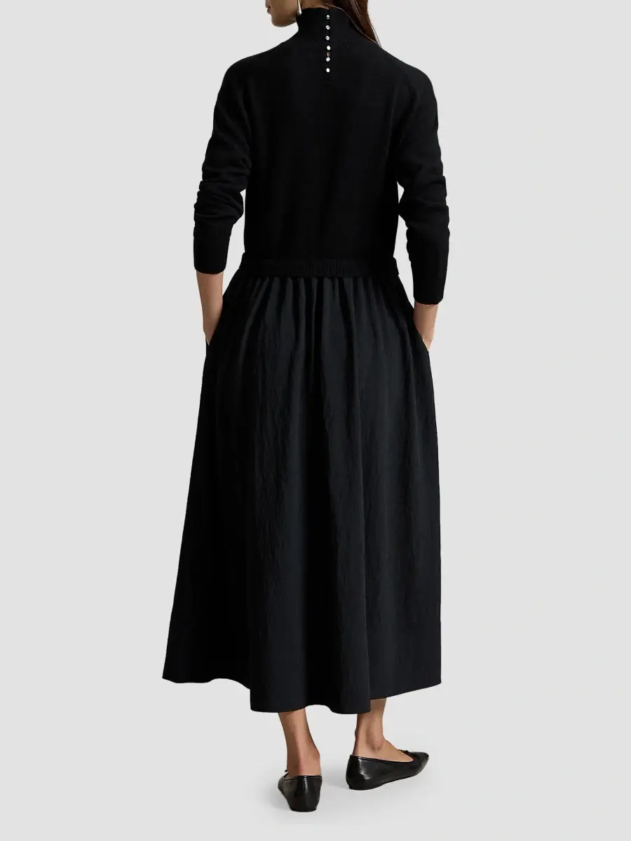 Polo Ralph Lauren Women's Wool Crepe A-Line Midi Dress | Thumbnail 3 Polo Ralph Lauren Women's Wool Crepe A-Line Midi Dress | Thumbnail 3