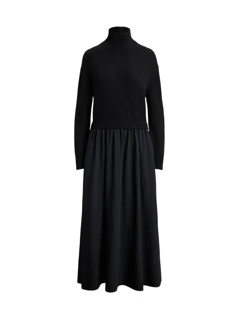 Women's Wool Crepe A-Line Midi Dress Women's Wool Crepe A-Line Midi Dress