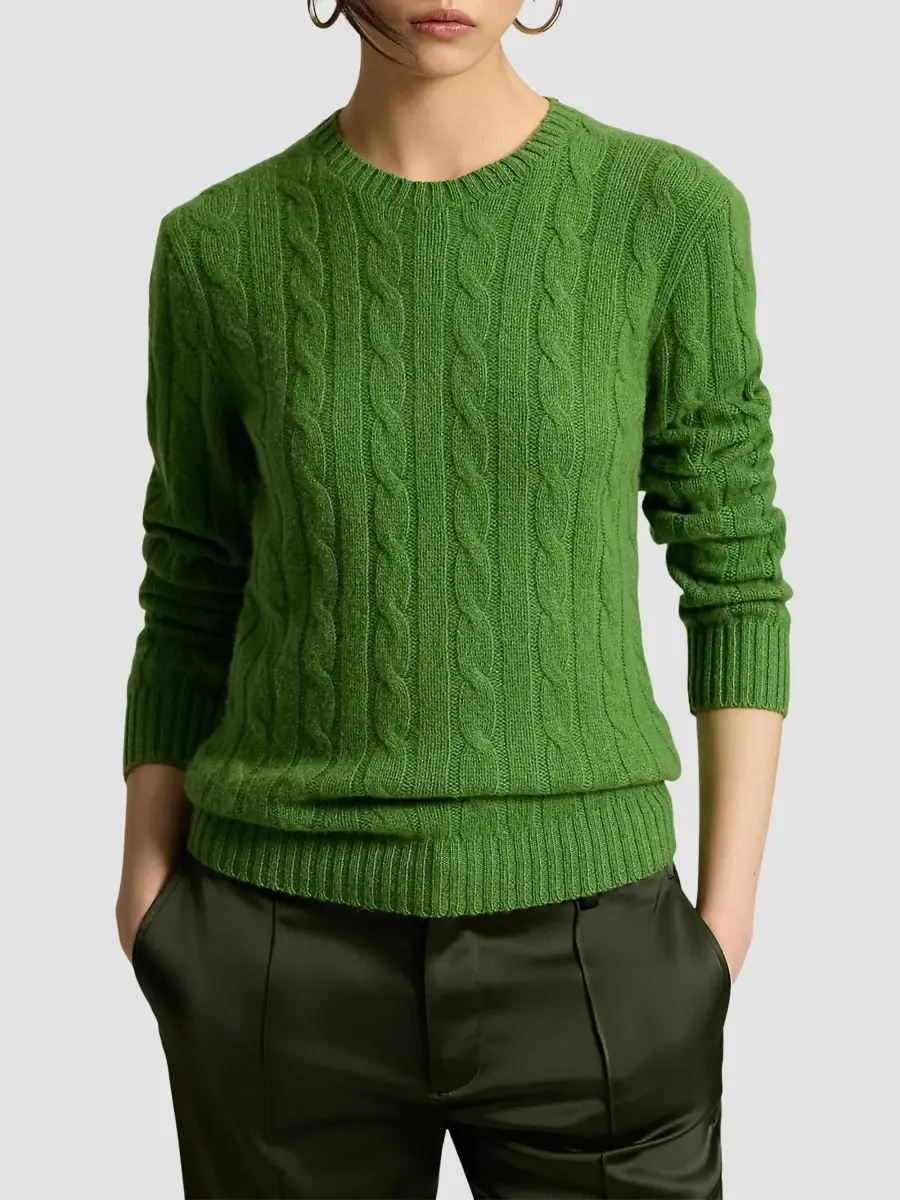 Polo Ralph Lauren Women's Cable-Knit Cashmere Crewneck Sweater | Thumbnail 4 Polo Ralph Lauren Women's Cable-Knit Cashmere Crewneck Sweater | Thumbnail 4