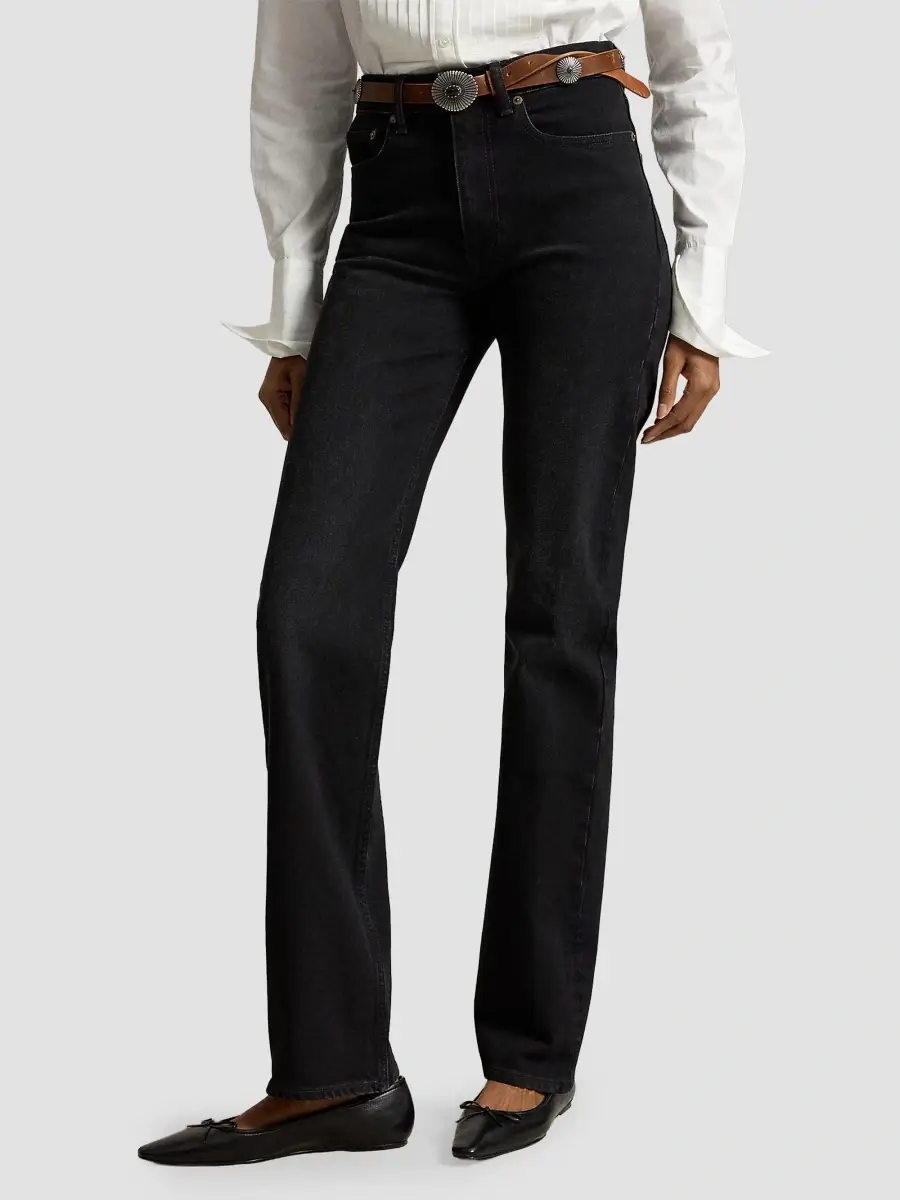 Polo Ralph Lauren Women's High-Rise Relaxed Straight-Leg Jeans | Thumbnail 4 Polo Ralph Lauren Women's High-Rise Relaxed Straight-Leg Jeans | Thumbnail 4