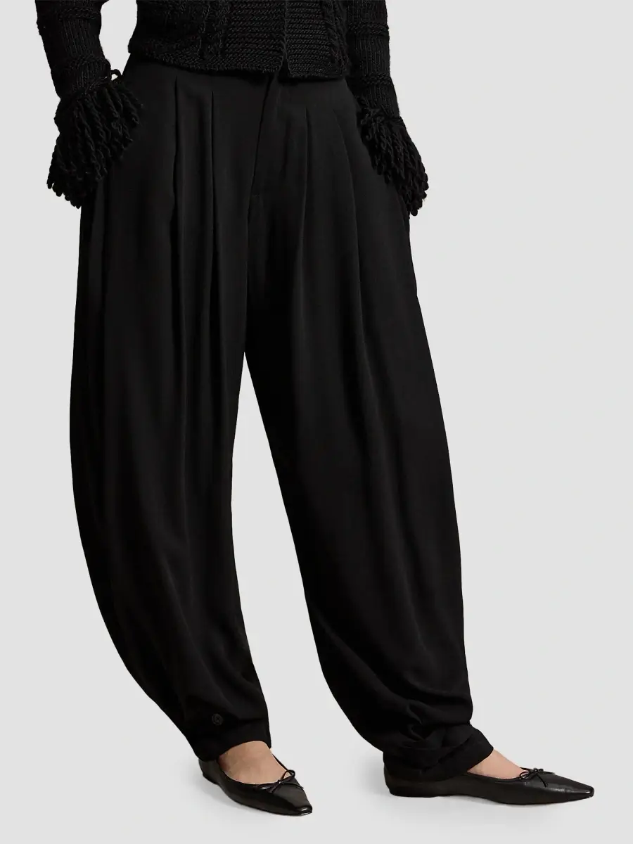 Polo Ralph Lauren Women's Pleated Crepe Jodhpur Pants | Thumbnail 4