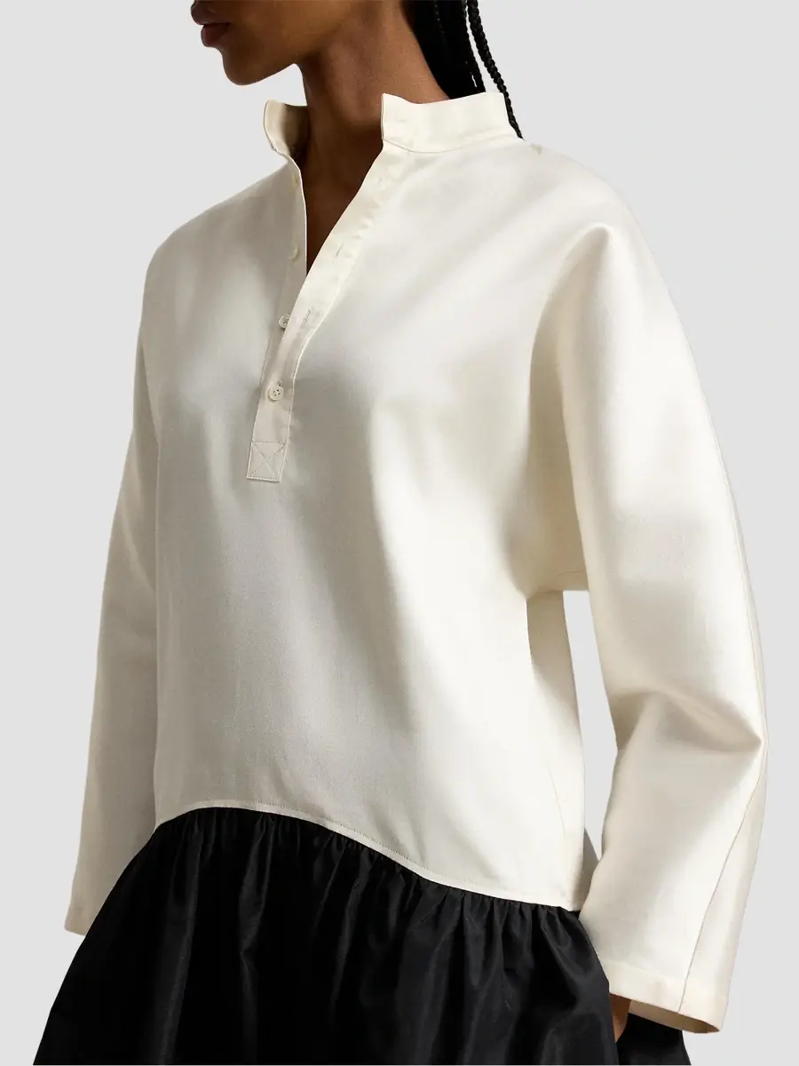 Polo Ralph Lauren Women's Two-Tone Cotton-Silk Taffeta Mini Dress | Thumbnail 5 Polo Ralph Lauren Women's Two-Tone Cotton-Silk Taffeta Mini Dress | Thumbnail 5