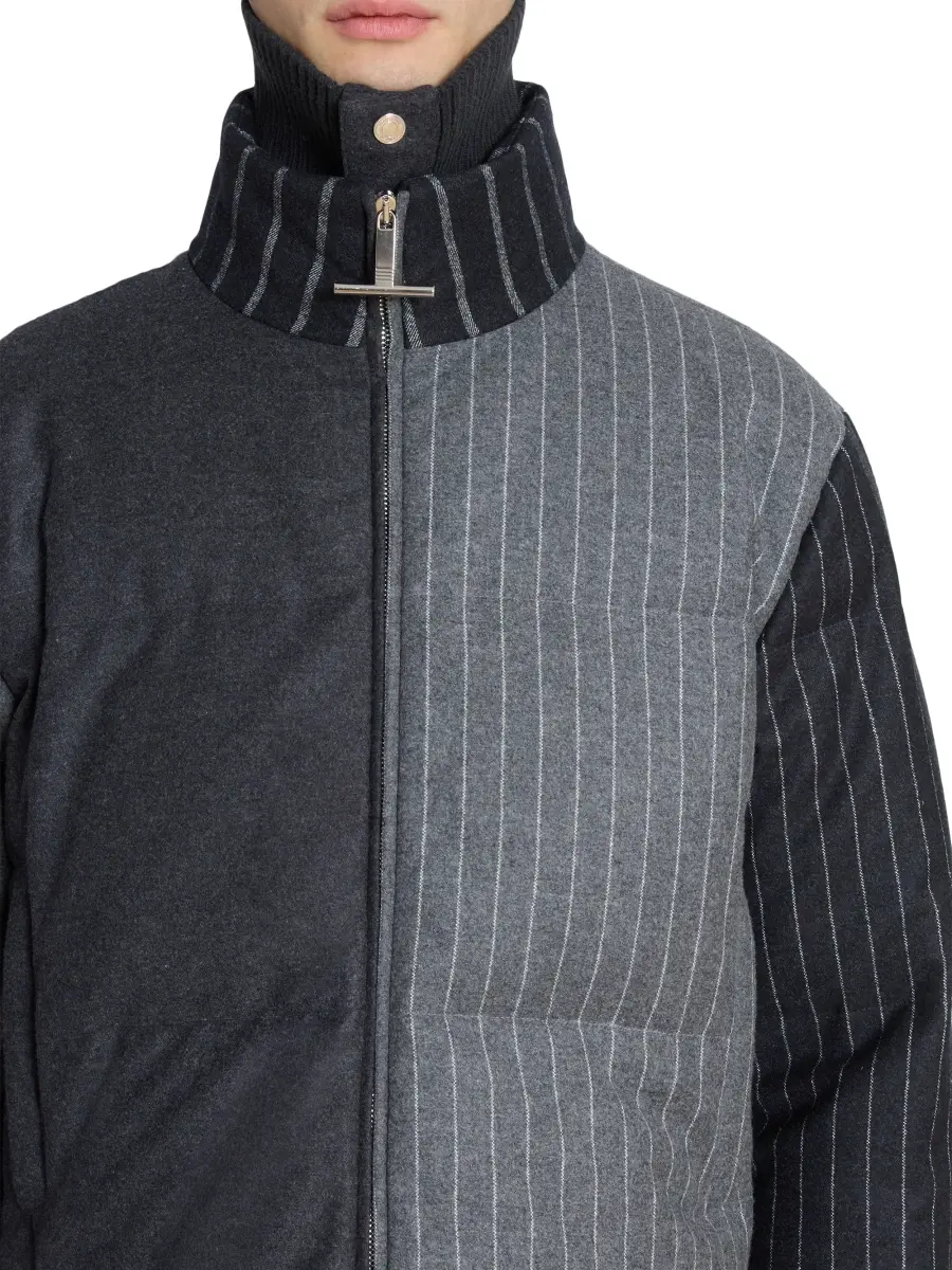Thom Browne Men's Chalk Striped Flannel Down Jacket | Thumbnail 7