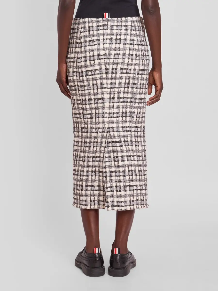 Thom Browne Women's Tweed Low-Rise Pencil Midi Skirt | Thumbnail 3 Thom Browne Women's Tweed Low-Rise Pencil Midi Skirt | Thumbnail 3