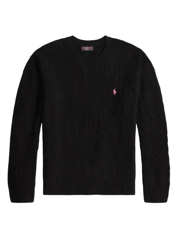 Polo Ralph Lauren Men's Pink Pony Cable-Knit Sweater