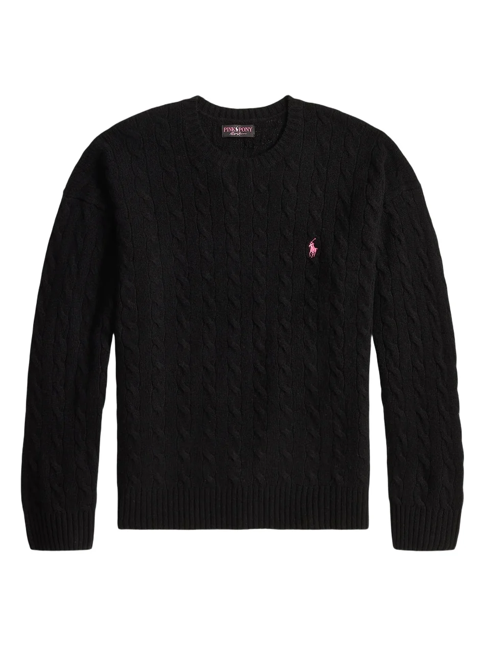 Men's Pink Pony Cable-Knit Sweater Men's Pink Pony Cable-Knit Sweater