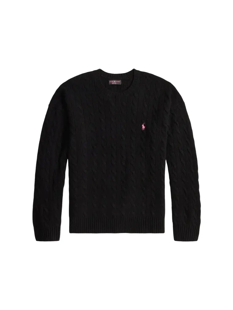 Polo Ralph Lauren Men's Pink Pony Cable-Knit Sweater