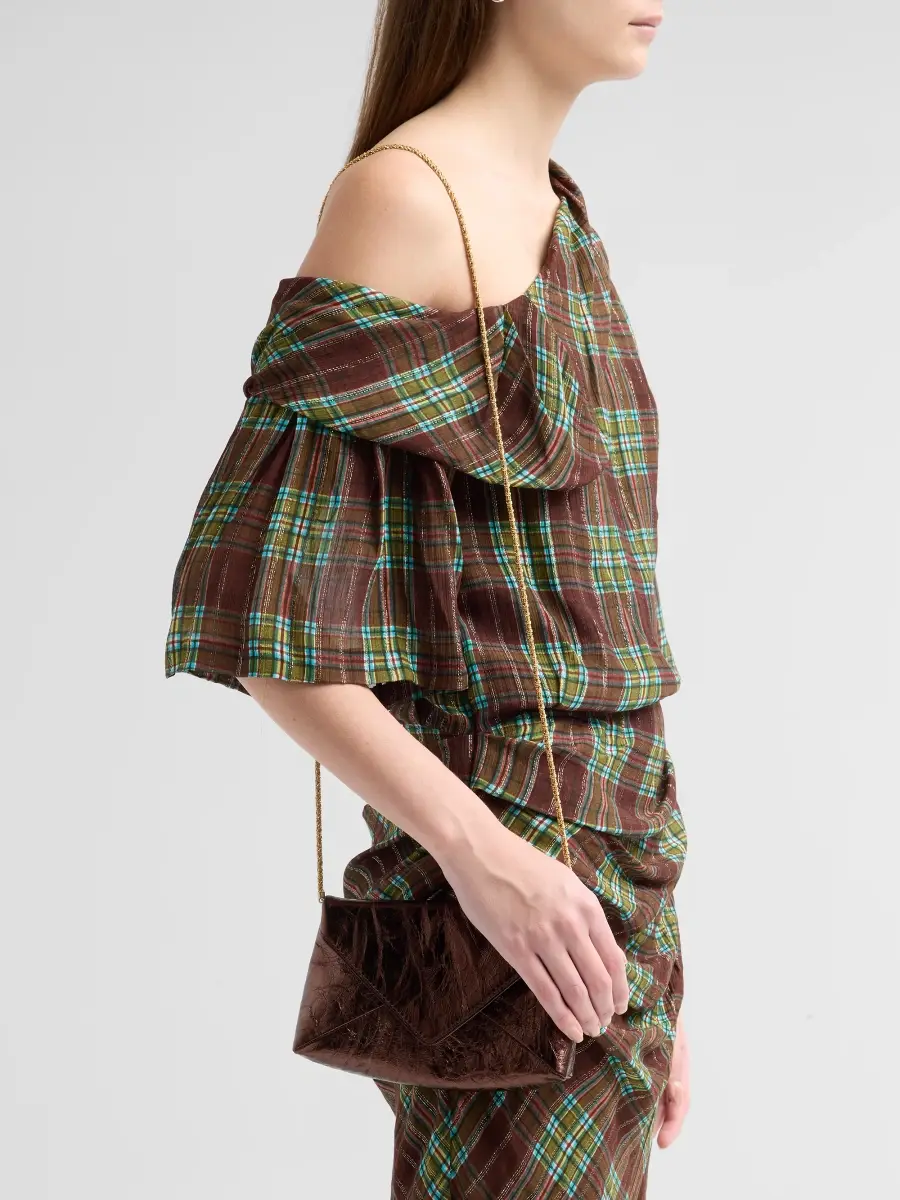Dries Van Noten Women's Small Crinkled Leather Envelope Bag | Thumbnail 2 Dries Van Noten Women's Small Crinkled Leather Envelope Bag | Thumbnail 2