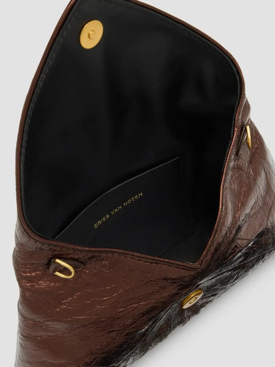 Dries Van Noten Women's Small Crinkled Leather Envelope Bag | Thumbnail 4 Dries Van Noten Women's Small Crinkled Leather Envelope Bag | Thumbnail 4