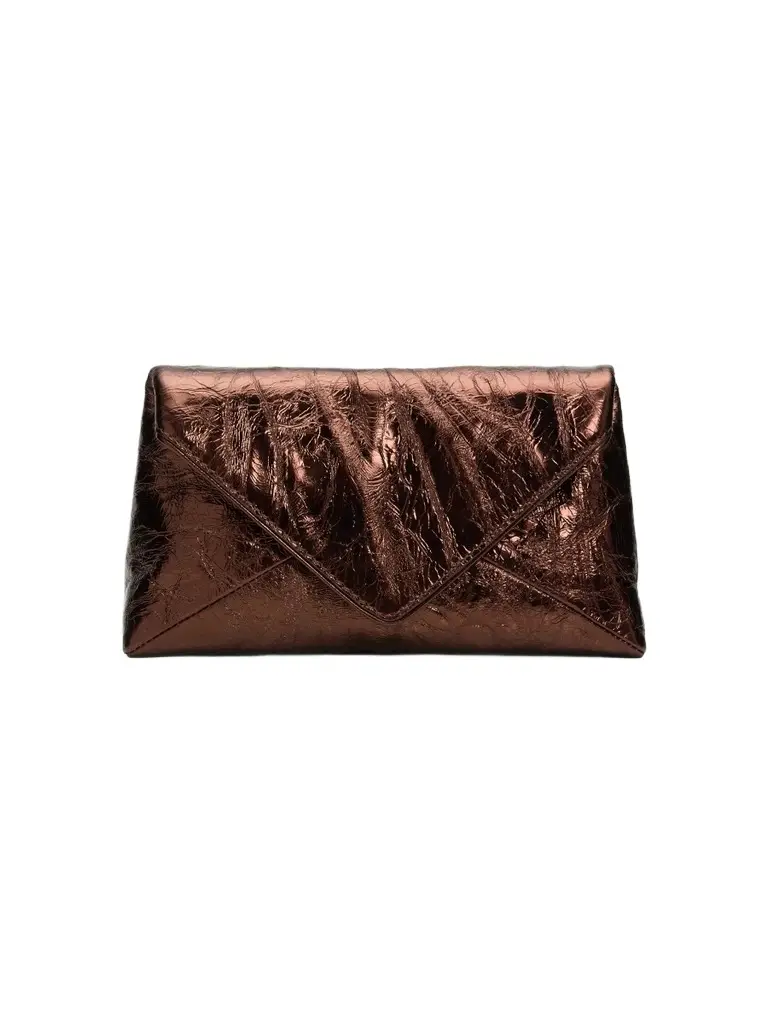 Dries Van Noten Women's Small Crinkled Leather Envelope Bag