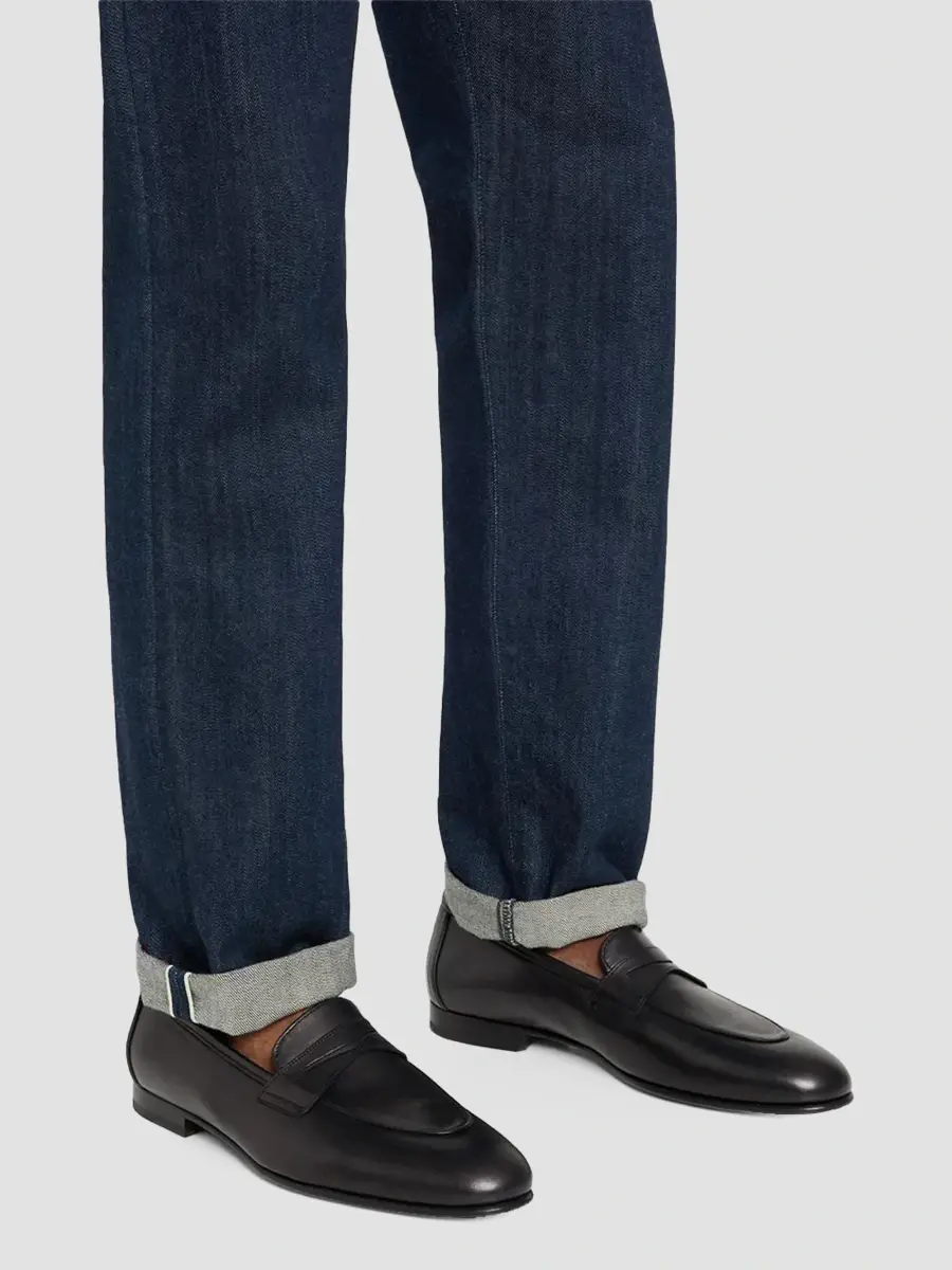 Kiton Men's Leather Penny Loafers | Thumbnail 2 Kiton Men's Leather Penny Loafers | Thumbnail 2