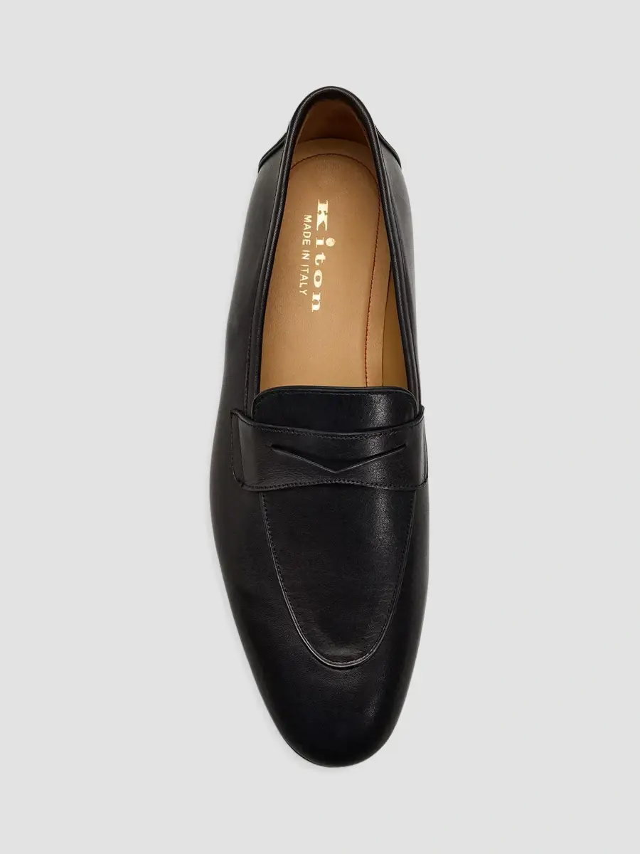 Kiton Men's Leather Penny Loafers | Thumbnail 6 Kiton Men's Leather Penny Loafers | Thumbnail 6