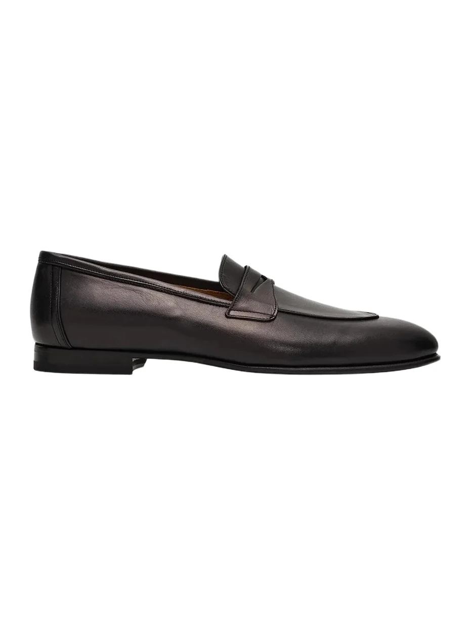 Kiton Men's Leather Penny Loafers