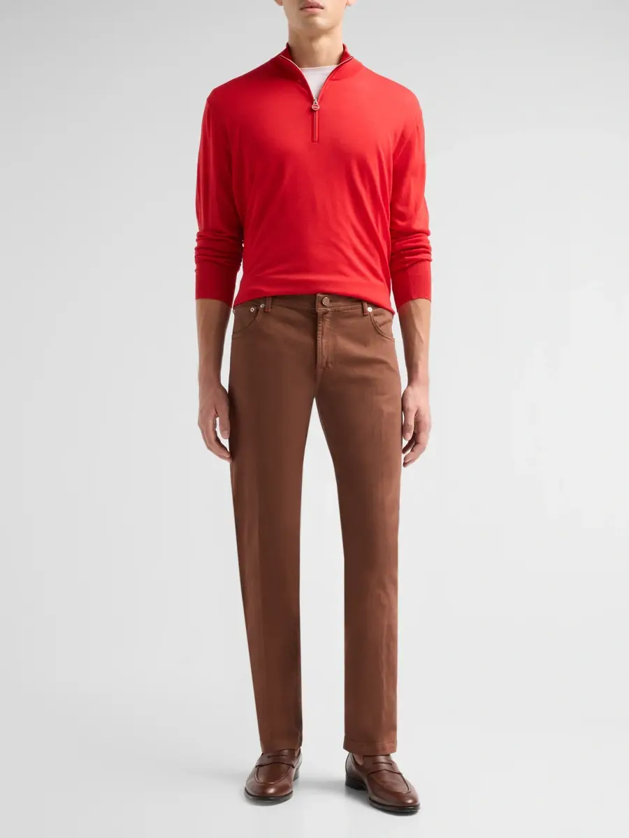 Kiton Men's Stretch-Cotton Slim-Fit Trousers | Thumbnail 2 Kiton Men's Stretch-Cotton Slim-Fit Trousers | Thumbnail 2
