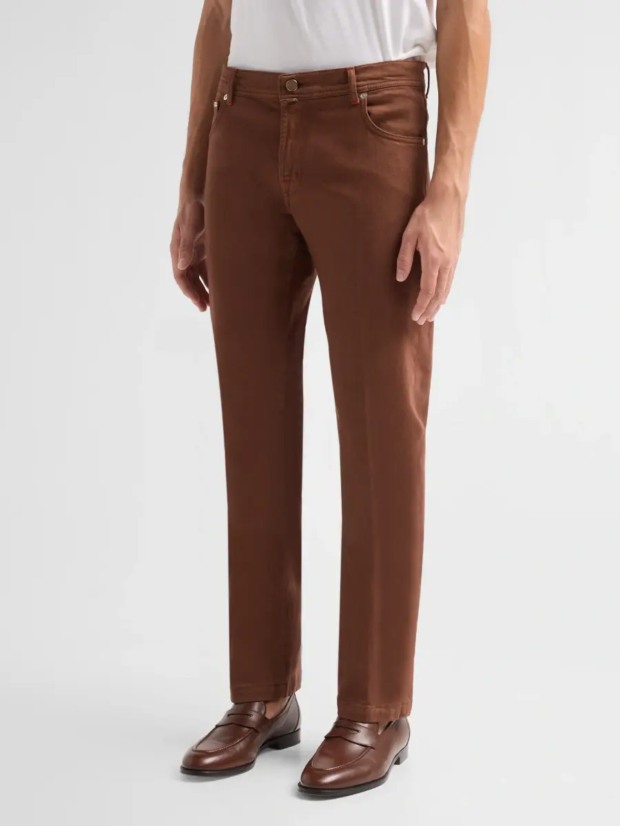 Kiton Men's Stretch-Cotton Slim-Fit Trousers | Thumbnail 4 Kiton Men's Stretch-Cotton Slim-Fit Trousers | Thumbnail 4