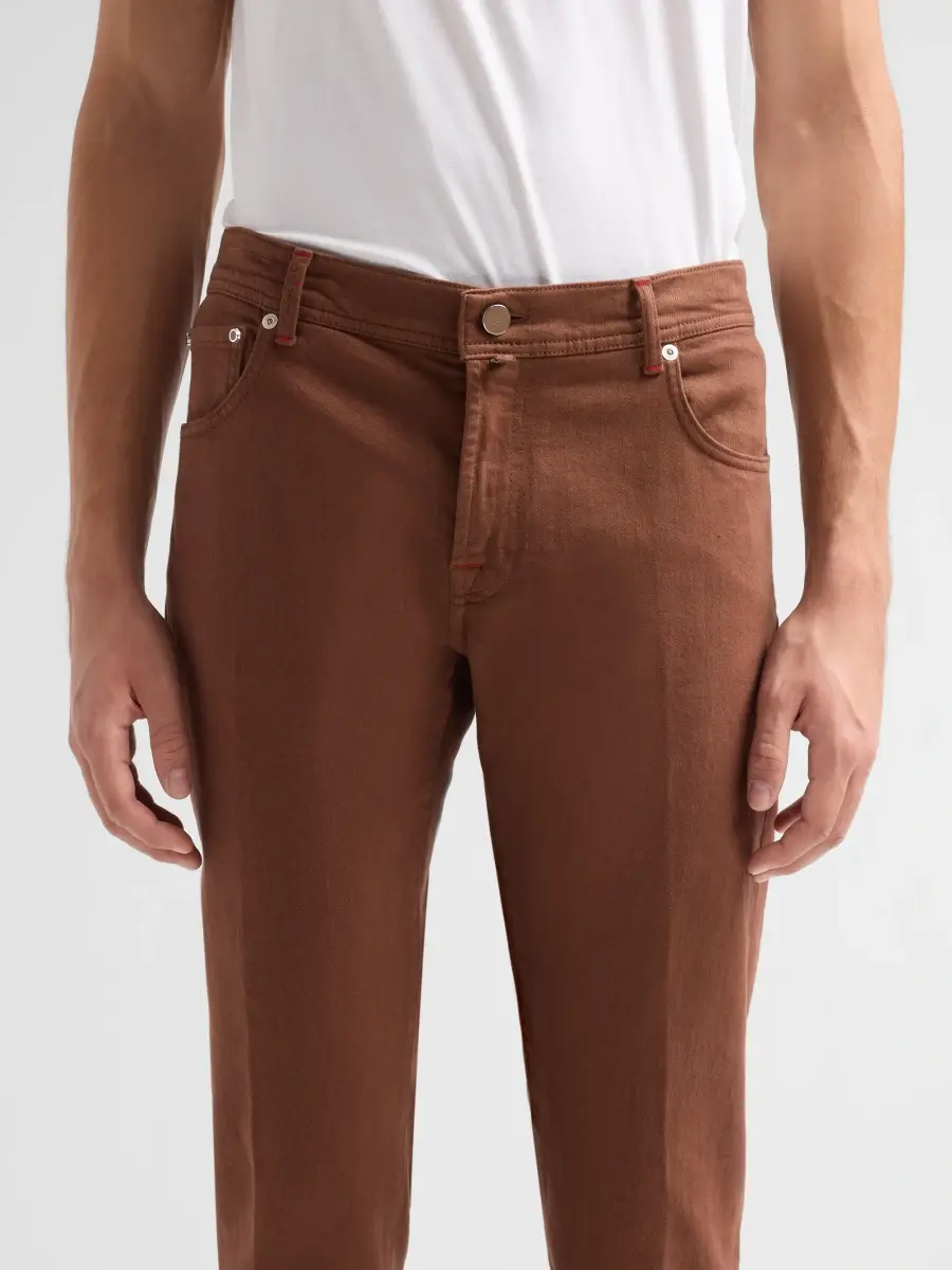 Kiton Men's Stretch-Cotton Slim-Fit Trousers | Thumbnail 5 Kiton Men's Stretch-Cotton Slim-Fit Trousers | Thumbnail 5