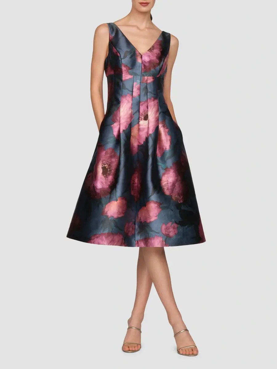Kay Unger Women's Ines Poppy Cocktail Dress | Thumbnail 2 Kay Unger Women's Ines Poppy Cocktail Dress | Thumbnail 2