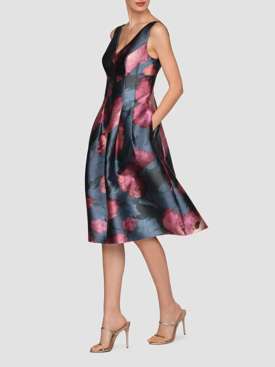 Kay Unger Women's Ines Poppy Cocktail Dress | Thumbnail 5 Kay Unger Women's Ines Poppy Cocktail Dress | Thumbnail 5