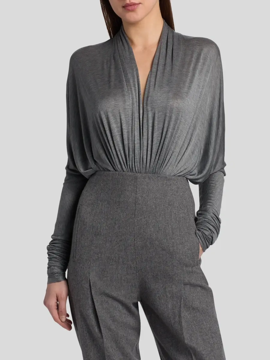 Co Women's Gathered Jersey Bodysuit | Thumbnail 3 Co Women's Gathered Jersey Bodysuit | Thumbnail 3