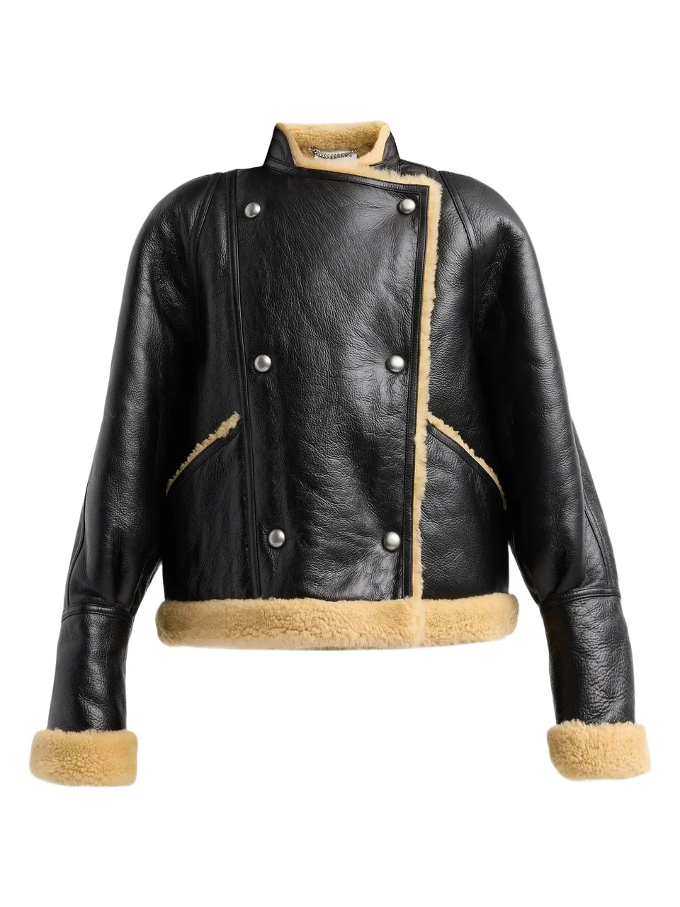 Altuzarra Women's Kenny Leather Shearling-Trimmed Jacket