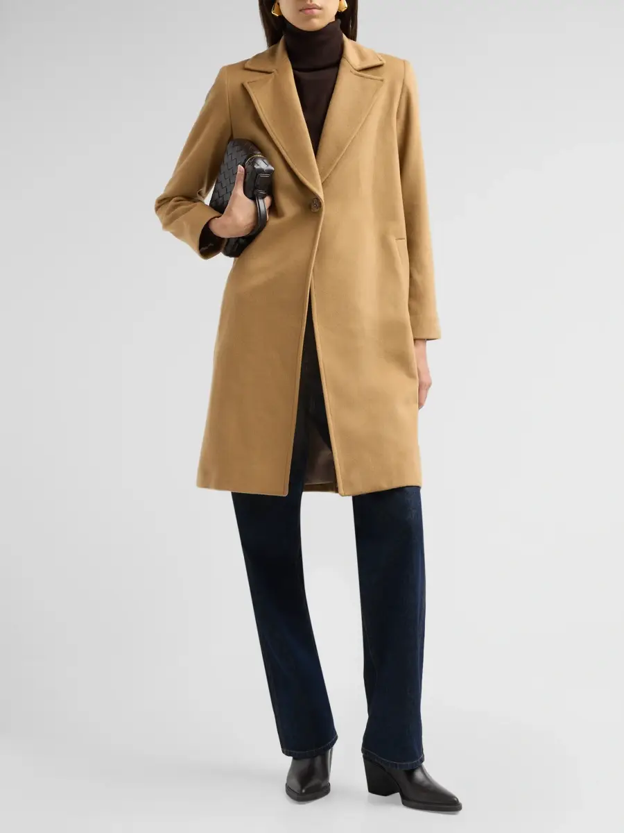 Sofia Cashmere Women's Wool-Cashmere Notch-Lapel Coat | Thumbnail 2 Sofia Cashmere Women's Wool-Cashmere Notch-Lapel Coat | Thumbnail 2