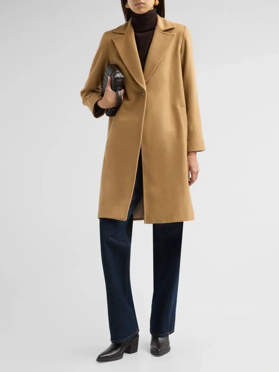Sofia Cashmere Women's Wool-Cashmere Notch-Lapel Coat | Thumbnail 5 Sofia Cashmere Women's Wool-Cashmere Notch-Lapel Coat | Thumbnail 5
