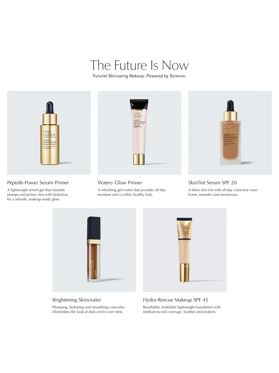 Estée Lauder Futurist Hydra Rescue Moisturizing Foundation Broad Spectrum SPF 45 | Thumbnail 8 Estée Lauder Futurist Hydra Rescue Moisturizing Foundation Broad Spectrum SPF 45 | Thumbnail 8