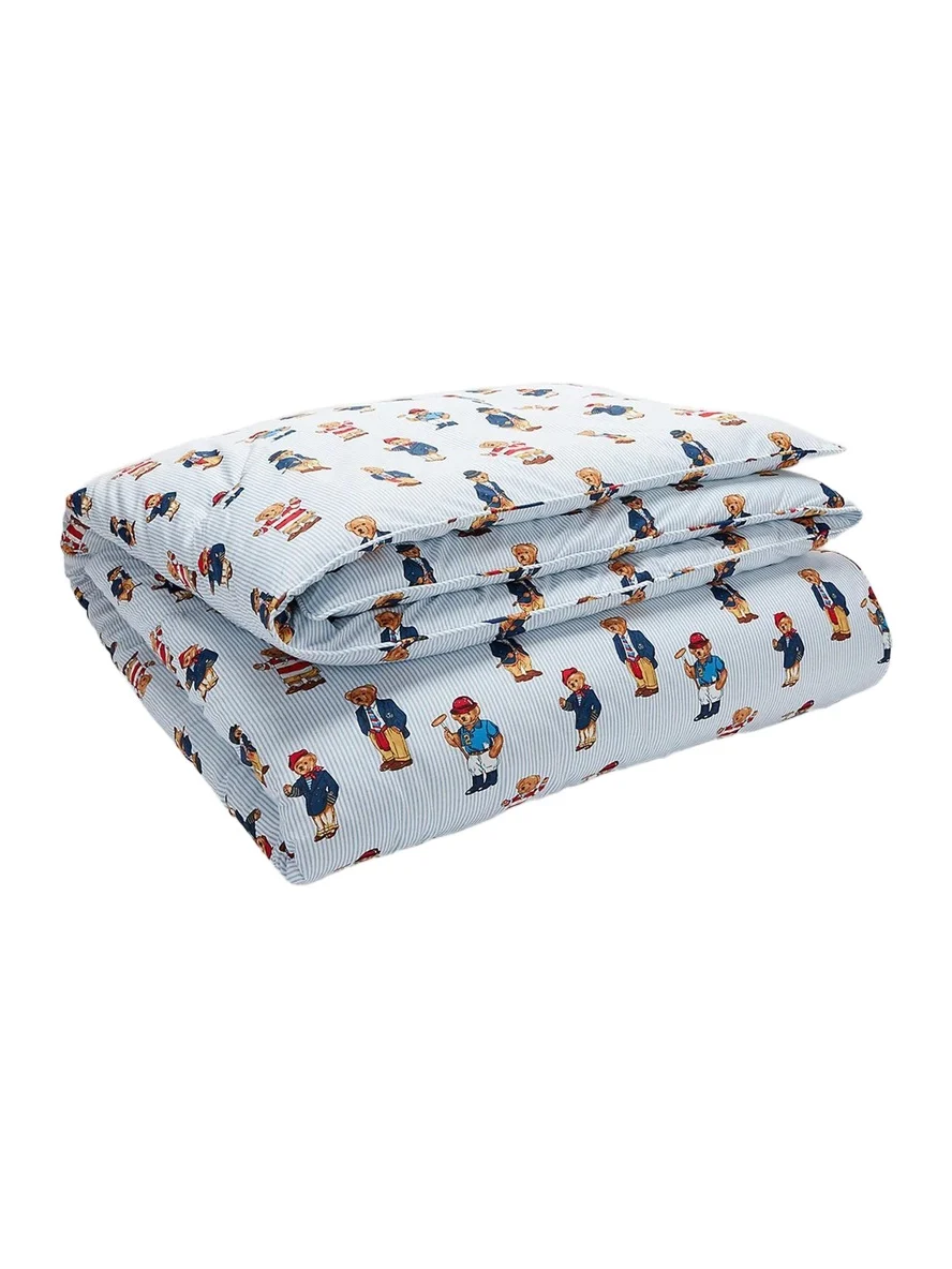 Ralph Lauren Teddy Bear Stripe 3-Piece Duvet Cover Set