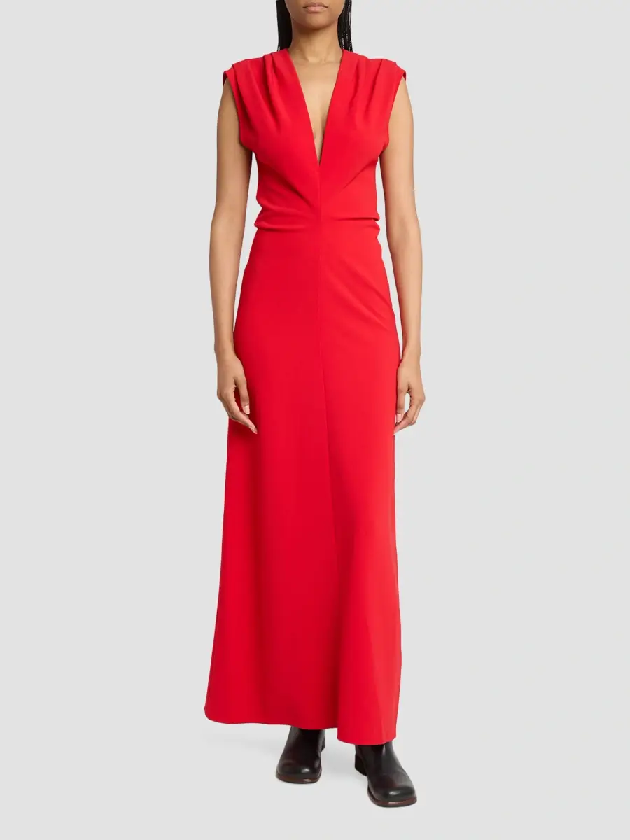 Proenza Schouler Women's Geraldine Gathered Crepe Maxi Dress | Thumbnail 2 Proenza Schouler Women's Geraldine Gathered Crepe Maxi Dress | Thumbnail 2