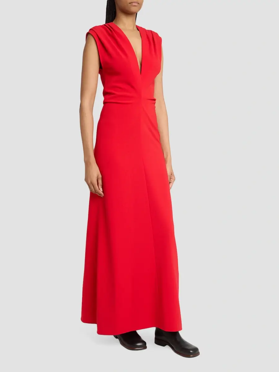 Proenza Schouler Women's Geraldine Gathered Crepe Maxi Dress | Thumbnail 4 Proenza Schouler Women's Geraldine Gathered Crepe Maxi Dress | Thumbnail 4