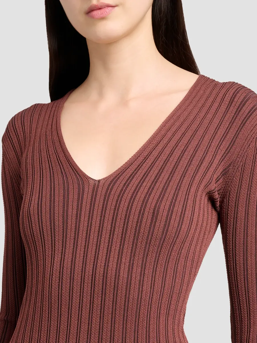 Proenza Schouler Women's Roux Ribbed V-Neck Top | Thumbnail 5