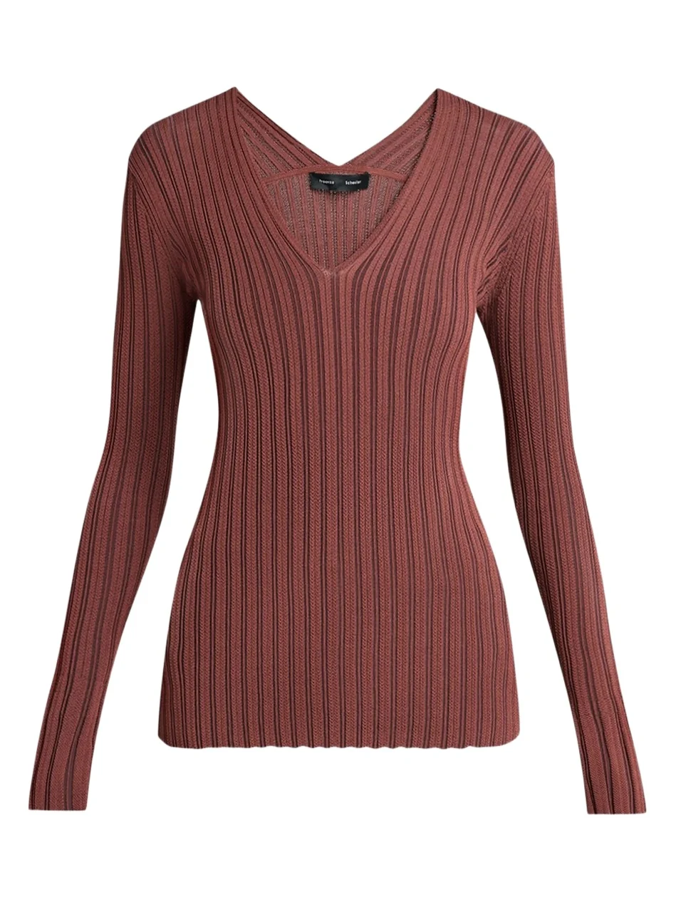 Proenza Schouler Women's Roux Ribbed V-Neck Top