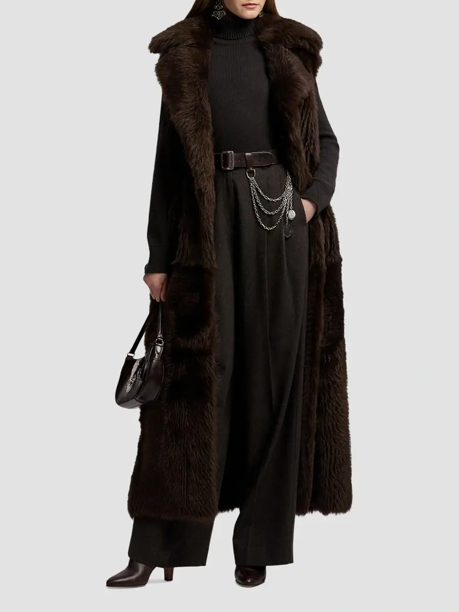 Ralph Lauren Collection Women's Carinne Lamb-Shearling Vest | Thumbnail 2