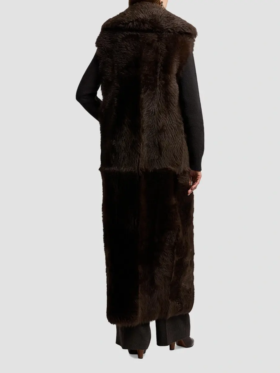 Ralph Lauren Collection Women's Carinne Lamb-Shearling Vest | Thumbnail 3
