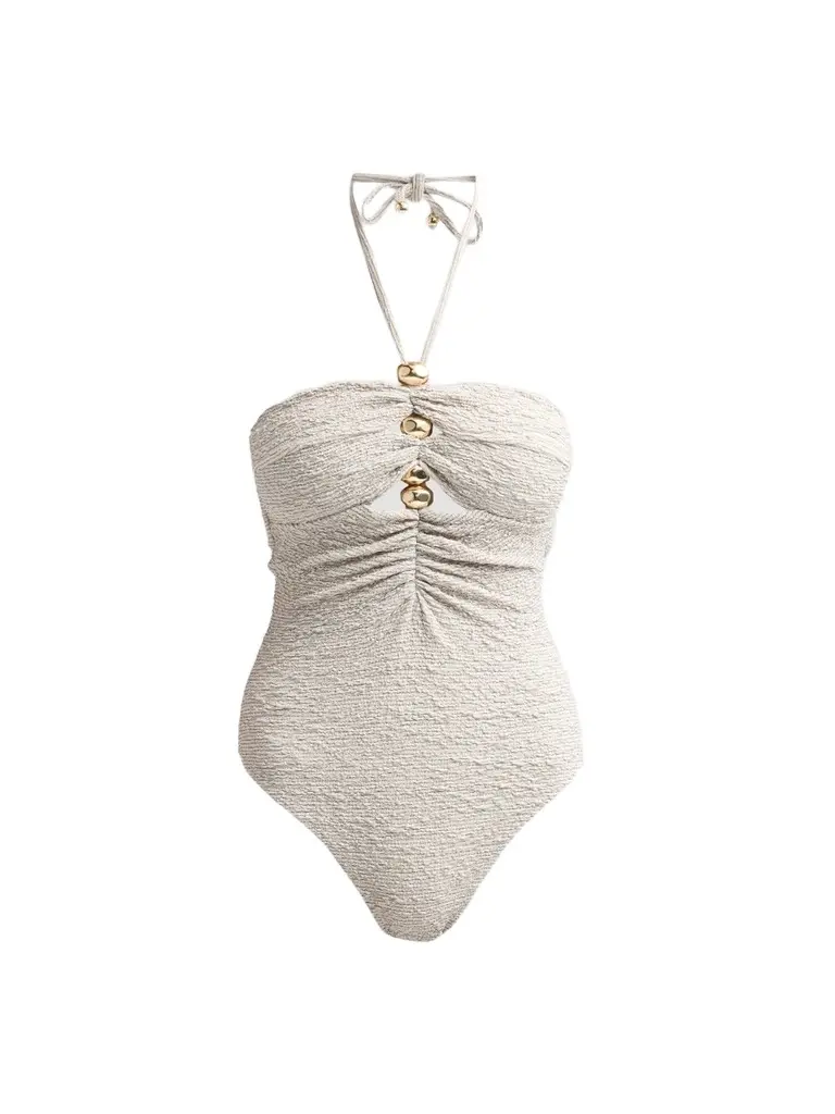 PatBo Women's Silversand Knit One-Piece Swimsuit