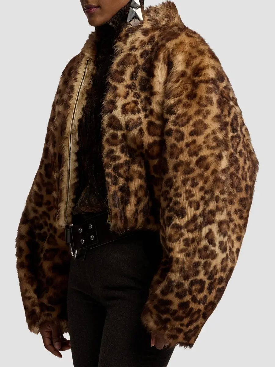 Ralph Lauren Collection Women's Balvin Leopard-Print Shearling Coat | Thumbnail 6 Ralph Lauren Collection Women's Balvin Leopard-Print Shearling Coat | Thumbnail 6