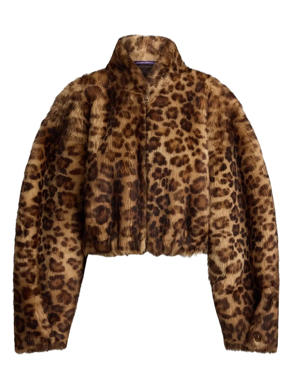 Women's Balvin Leopard-Print Shearling Coat Women's Balvin Leopard-Print Shearling Coat