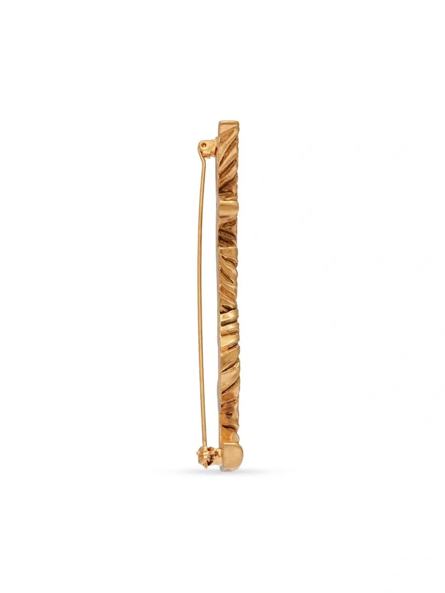 Saint Laurent Women's Opyum YSL Twisted Brooch In Metal - Opyum Gold | Thumbnail 4 Saint Laurent Women's Opyum YSL Twisted Brooch In Metal - Opyum Gold | Thumbnail 4