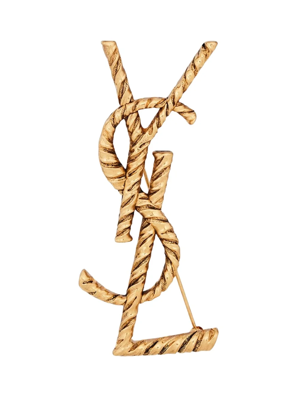 Women's Opyum YSL Twisted Brooch In Metal - Opyum Gold Women's Opyum YSL Twisted Brooch In Metal - Opyum Gold