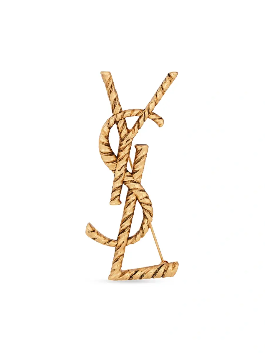 Women's Opyum YSL Twisted Brooch In Metal - Opyum Gold Women's Opyum YSL Twisted Brooch In Metal - Opyum Gold