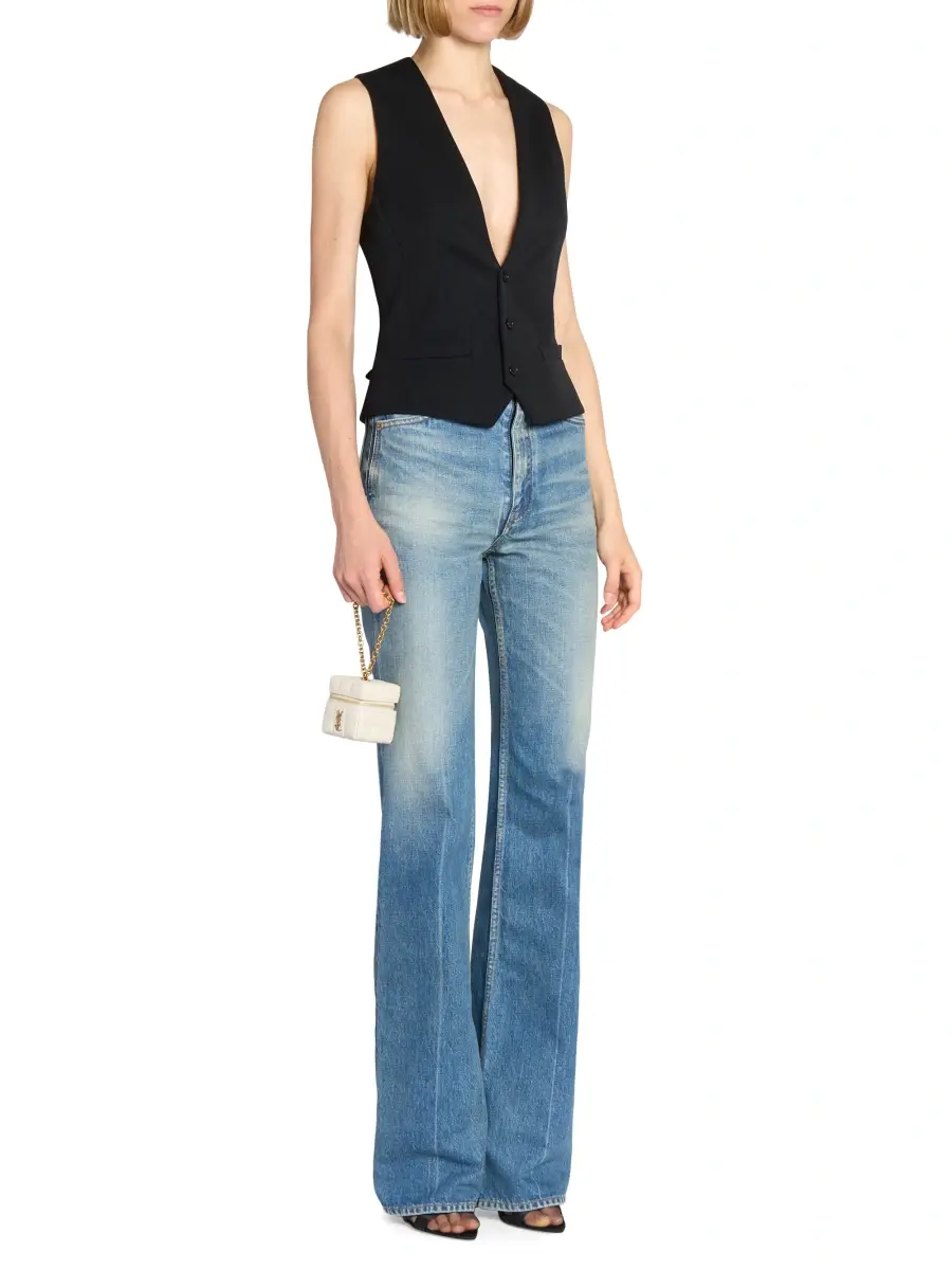 Saint Laurent Women's Cassandre Matelasse Carre Mini Cube in Lambskin - Crema Soft | Thumbnail 2 Saint Laurent Women's Cassandre Matelasse Carre Mini Cube in Lambskin - Crema Soft | Thumbnail 2