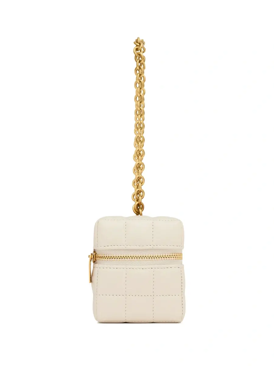 Saint Laurent Women's Cassandre Matelasse Carre Mini Cube in Lambskin - Crema Soft | Thumbnail 5 Saint Laurent Women's Cassandre Matelasse Carre Mini Cube in Lambskin - Crema Soft | Thumbnail 5