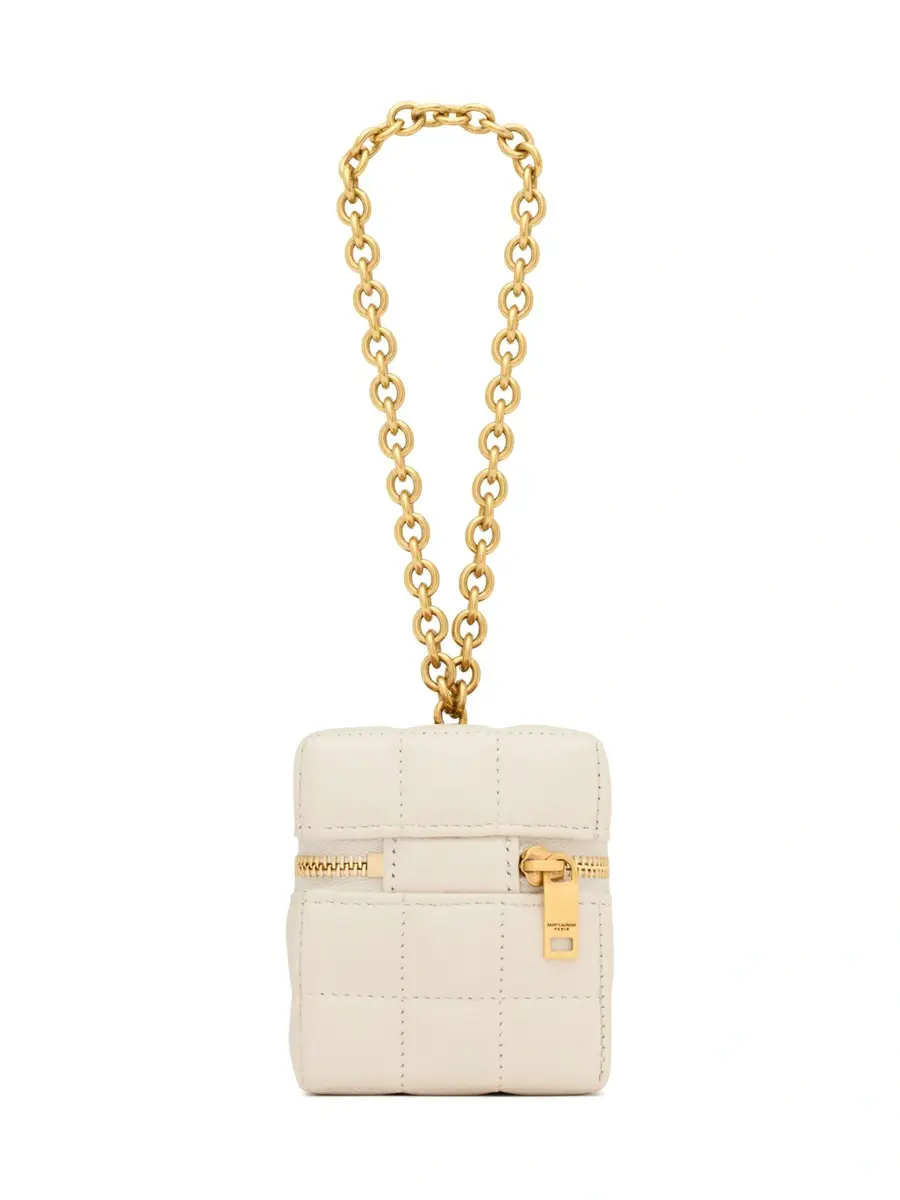 Saint Laurent Women's Cassandre Matelasse Carre Mini Cube in Lambskin - Crema Soft | Thumbnail 7 Saint Laurent Women's Cassandre Matelasse Carre Mini Cube in Lambskin - Crema Soft | Thumbnail 7
