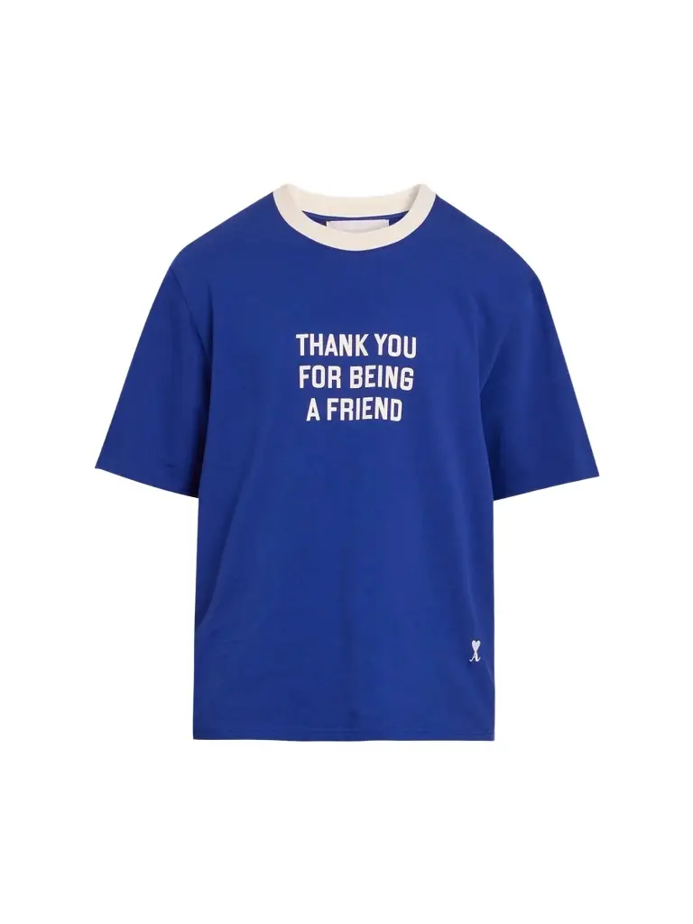AMI PARIS Men's Thank You For Being A Friend Boxy T-Shirt